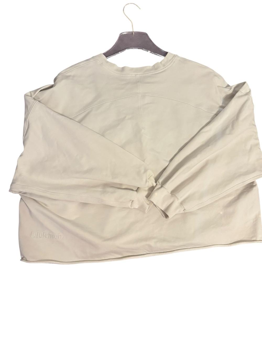 Lululemon LA Pullover Crew Off White Oversized Sweatshirt Size 6 VGUC - Picture 4 of 12